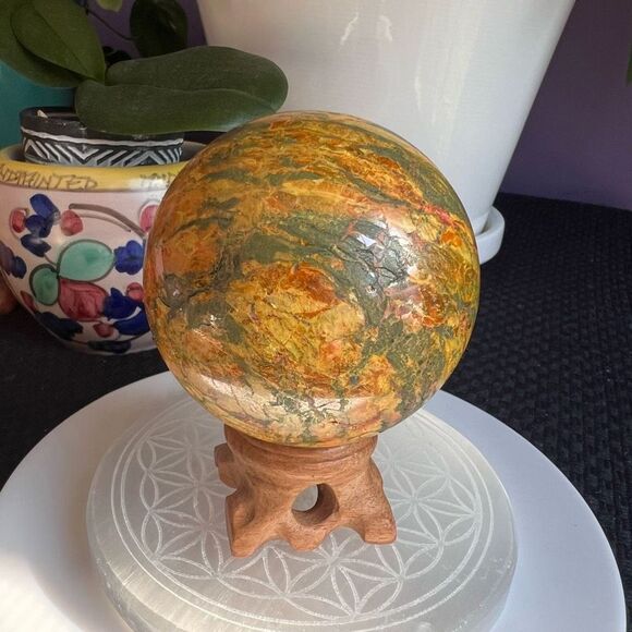 Realgar Crystal Large Sphere 1.2 Lbs - Picture 3 of 14